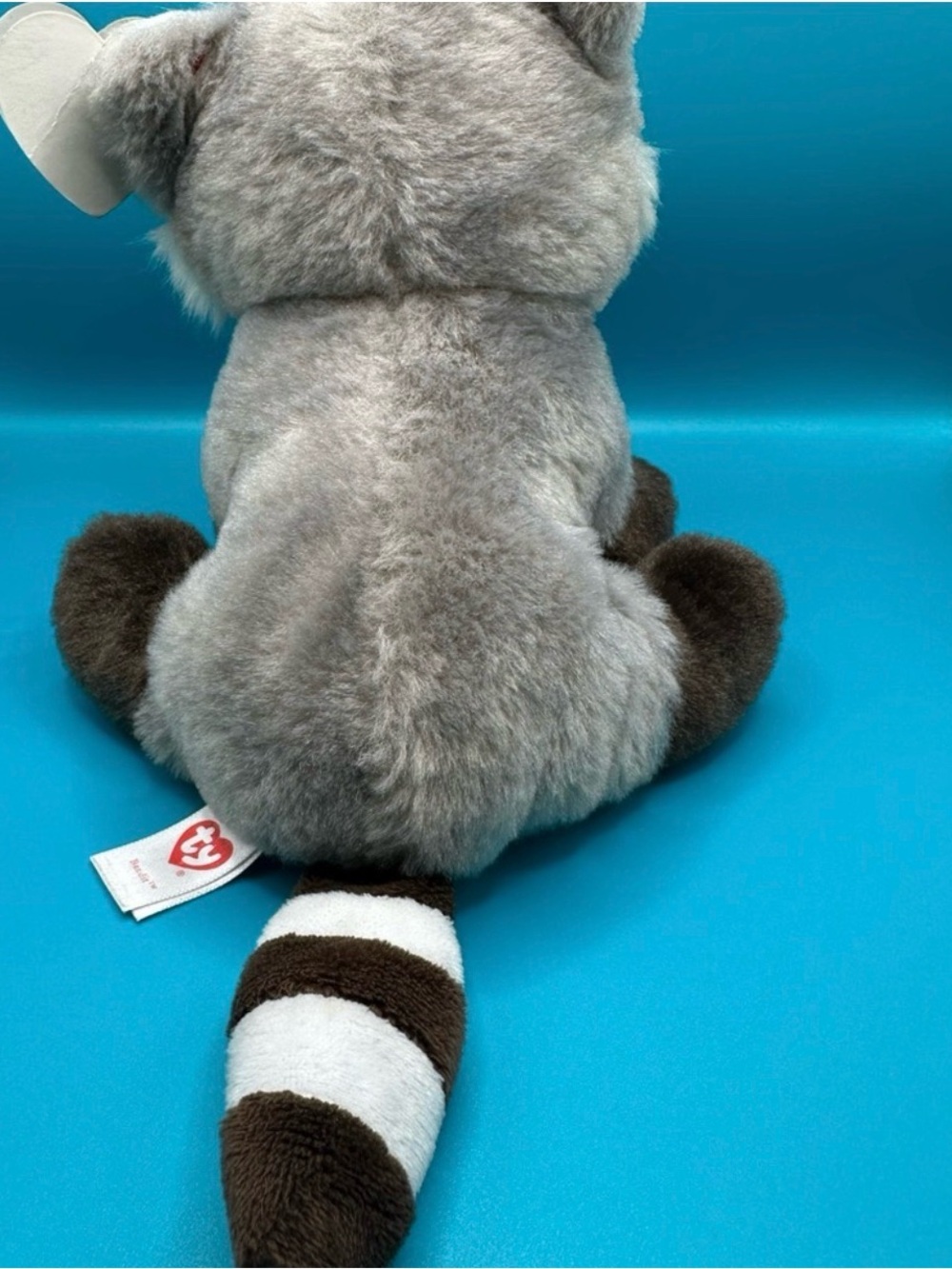 TY Beanie Boo Plush Gray and Brown Raccoon Stuffed Animal - Picture 4 of 4